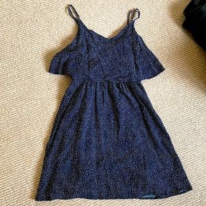 H & M ruffle polka dot dress